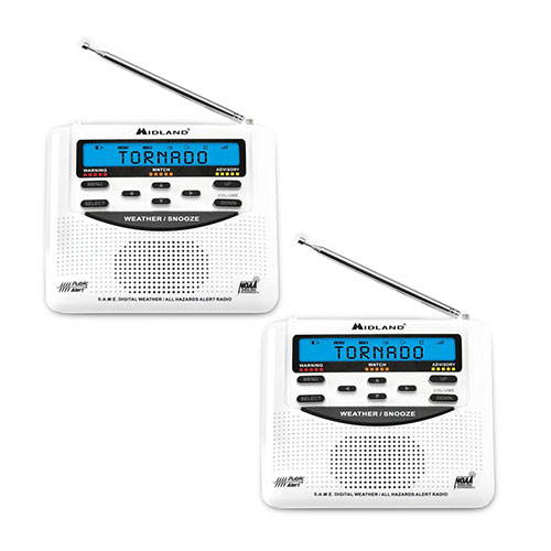 Midland WR120B NOAA Emergency Weather Alert Radio , 2 Pack