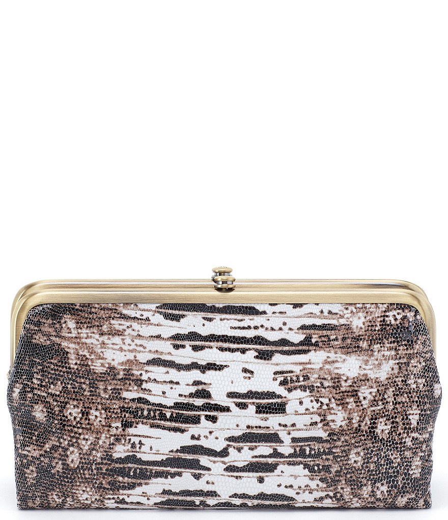 Fossil Liza Embossed Woven Zip Around Clutch Wallet