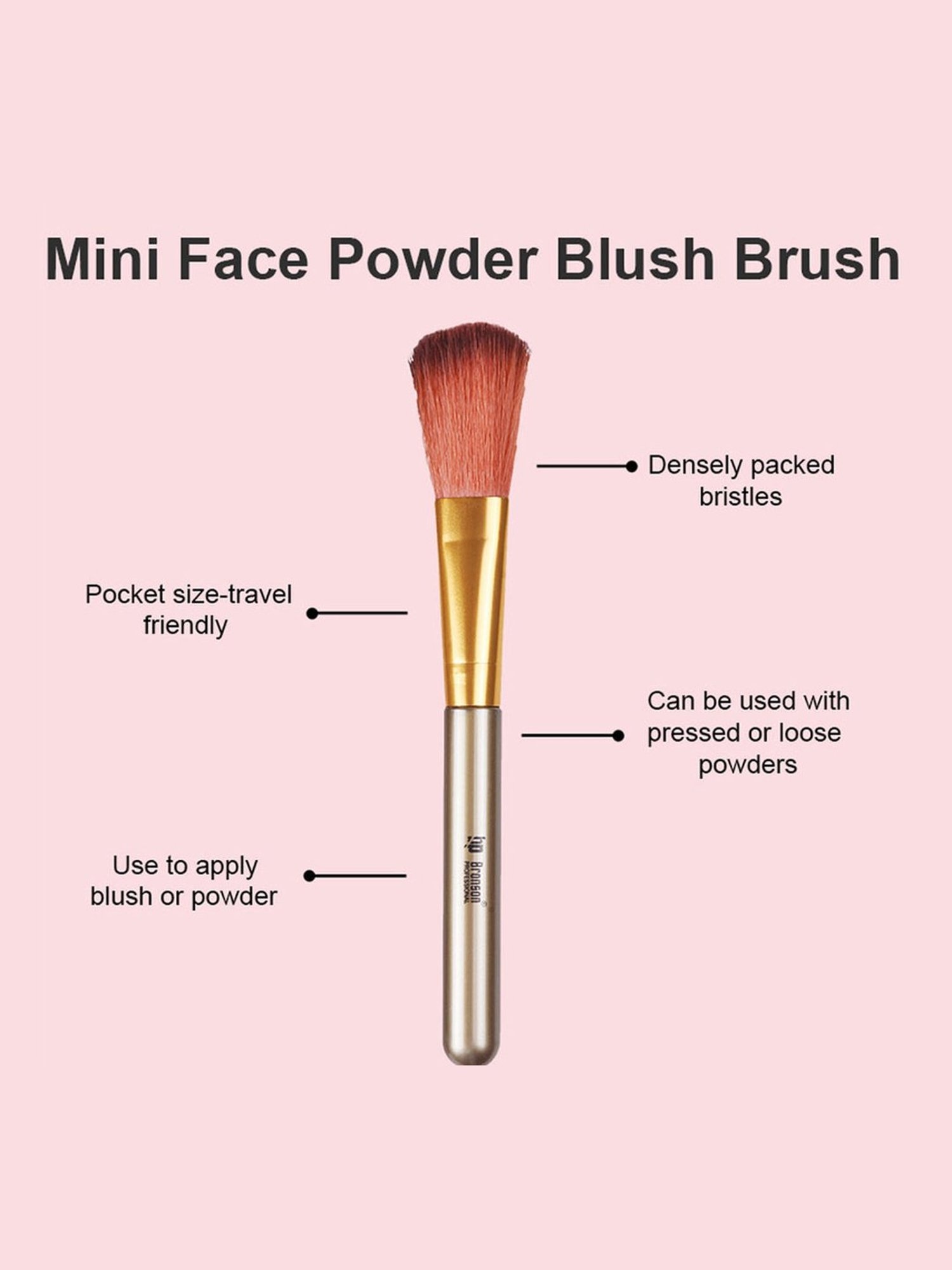 Bronson Professional Mini Face Powder Blush Brush
