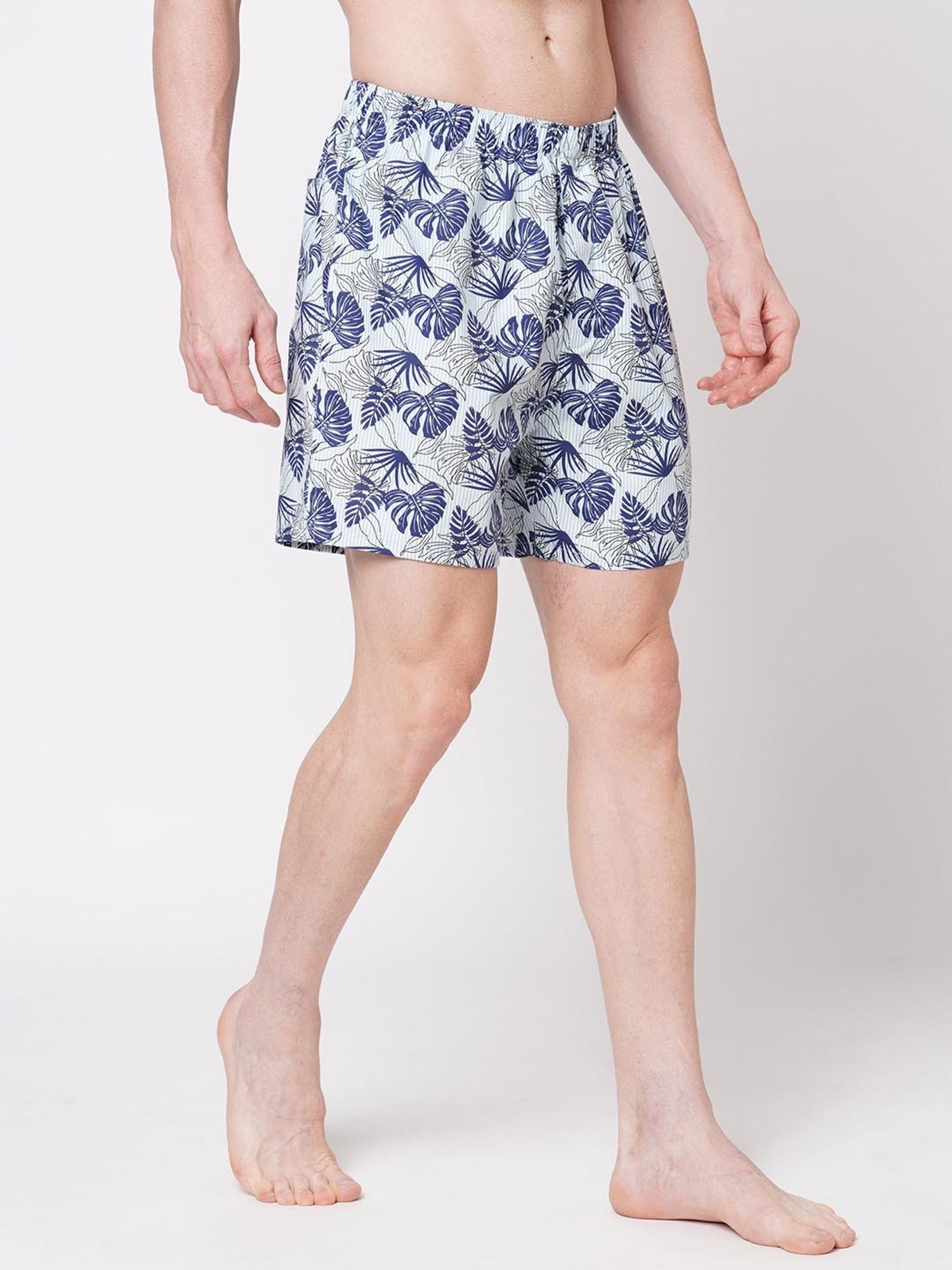 Fitz Blue Printed Cotton Boxers
