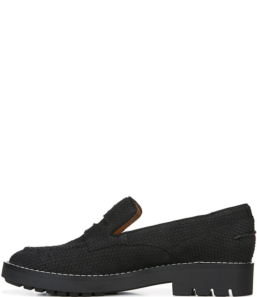 Sarto by Franco Sarto Tivoli Scale Textured Leather Lug Penny Loafers