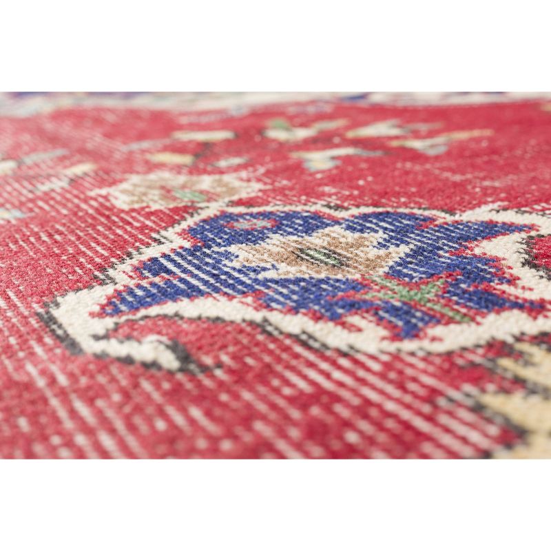 6'5"x9'4" Vintage One-of-a-Kind Birgit Rug Red - Revival Rugs