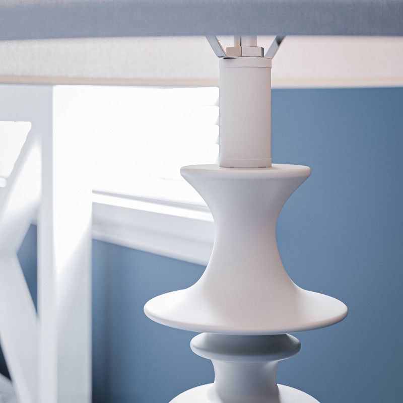 3-way Gloss Finish Claiborne Floor Lamp White - Kenroy Home