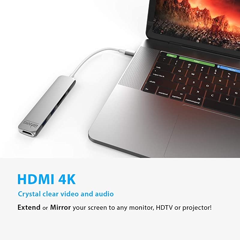 USB C Hub for MacBook Pro 16 15 13 2020 2019 2018 MacBook Air 2020 2019 2018 100W Power HDMI 4K 2 USB 30 microSD SD Card Readers