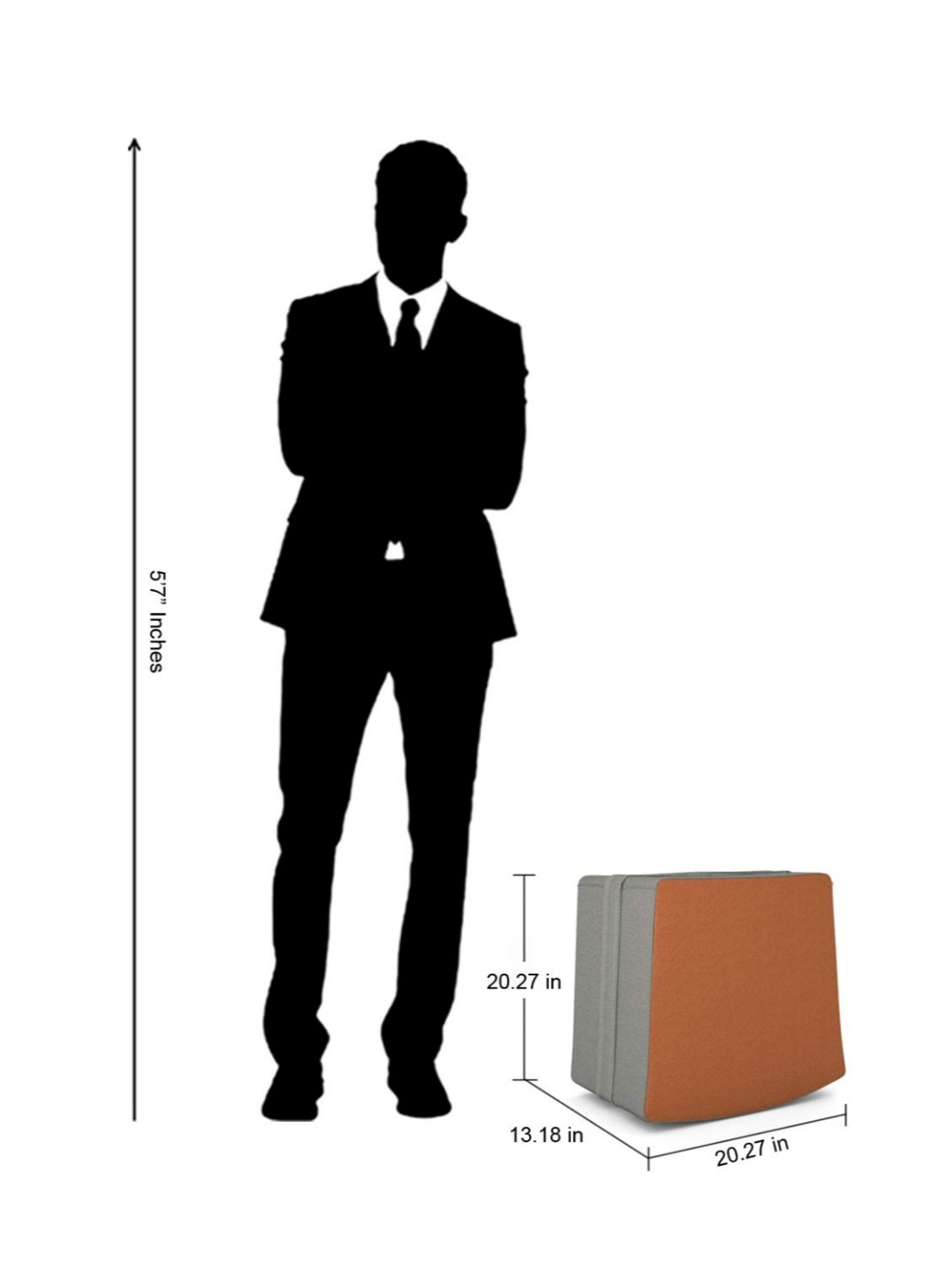 Godrej Interio Cradle Flame Brown Foam Pouf (1 Year Warranty)