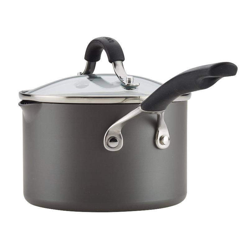 Circulon Innovatum 2qt Hard-Anodized Nonstick Covered Saucepan Gray