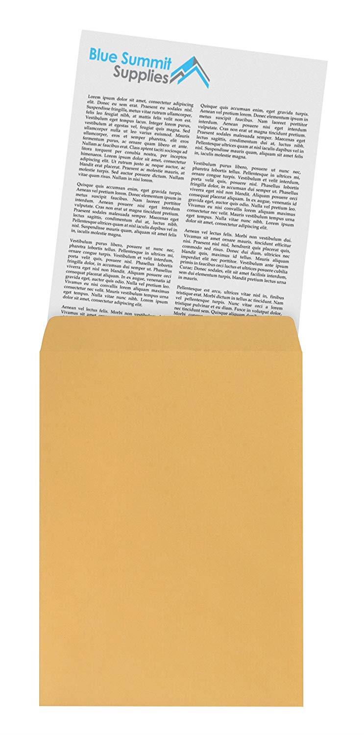 100 9 X 12 SELF Seal Golden Brown Kraft Catalog Envelopes- Designed for Secure Mailing- Oversize Strong Peel and Seal Flap with 28 LB Kraft Paper- 100 Envelopes
