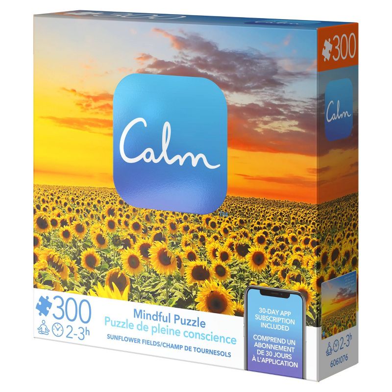 Spin Master Calm App: Sunflower Fields Jigsaw Puzzle - 300pc