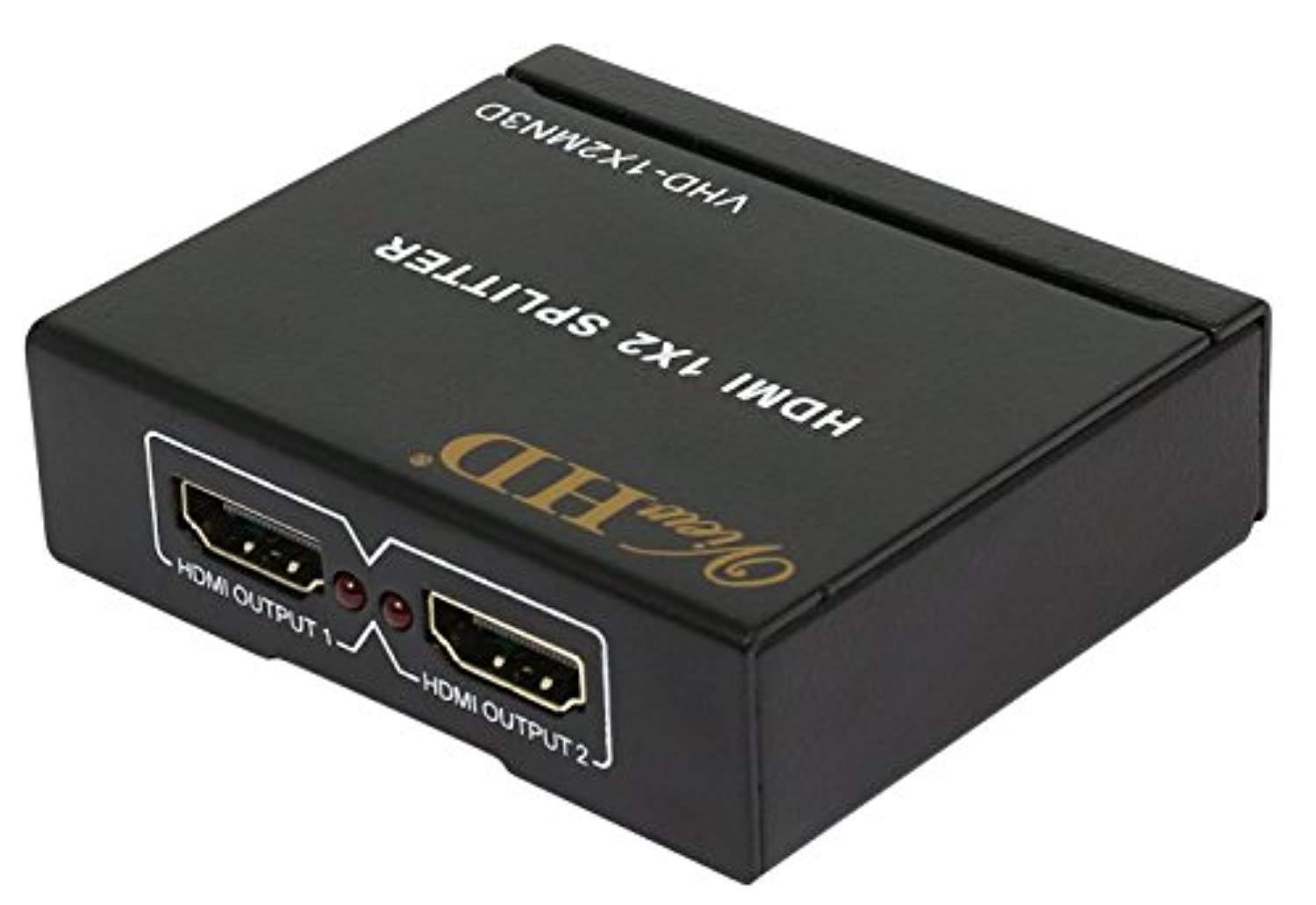 viewhd 2 port 1x2 powered hdmi mini splitter for 1080p & 3d | model: vhd-1x2mn3d