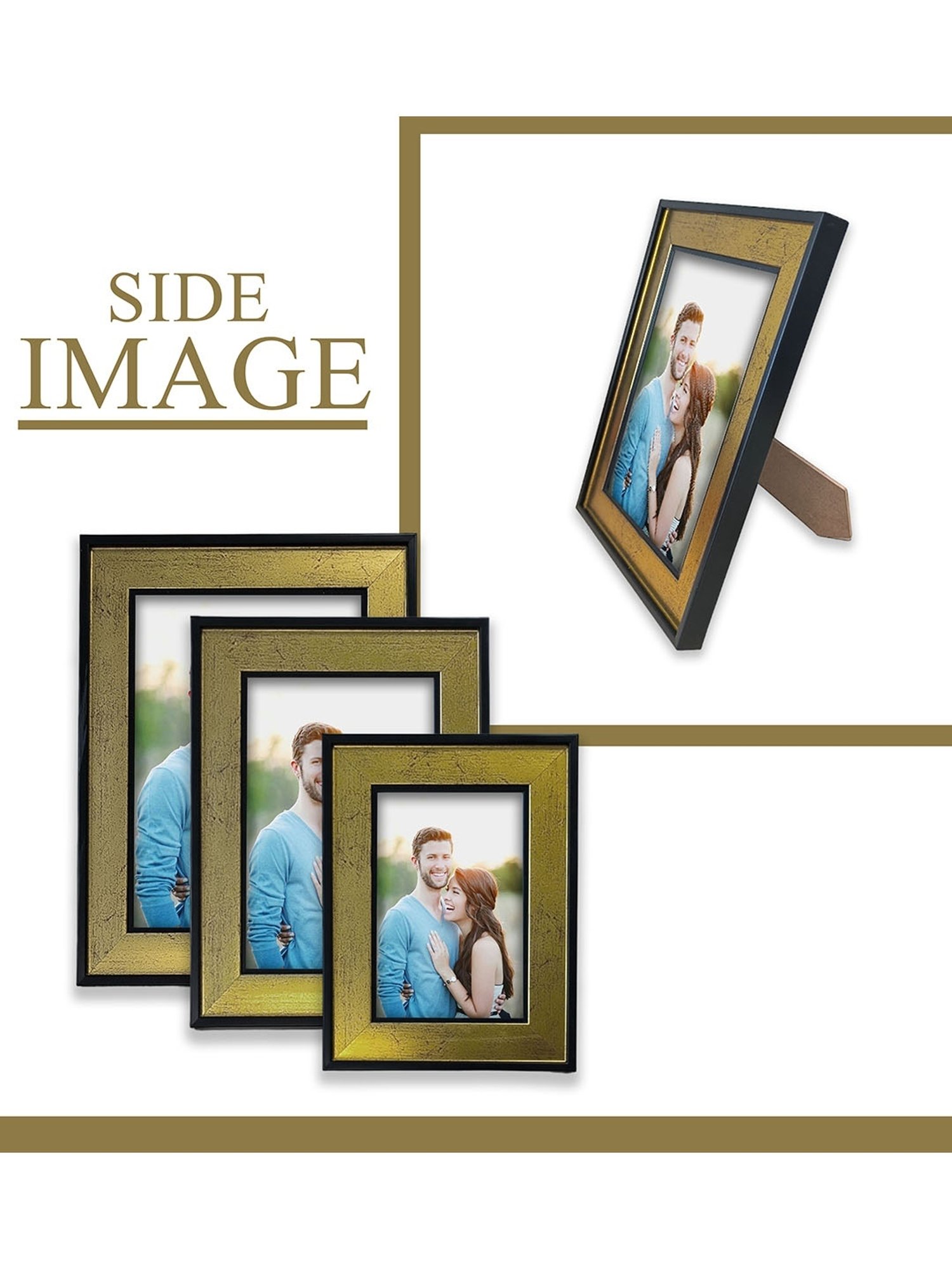 House This Kangto Brown & White Wood Photo Frame Gift Set