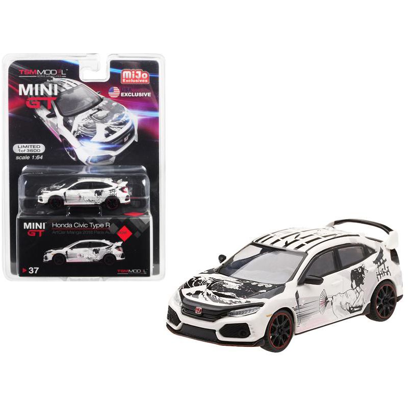 Honda Civic Type R (FK8) ArtCar Manga 2018 Paris Auto Show Ltd Ed to 3,600 pcs 1/64 Diecast Car by True Scale Miniatures