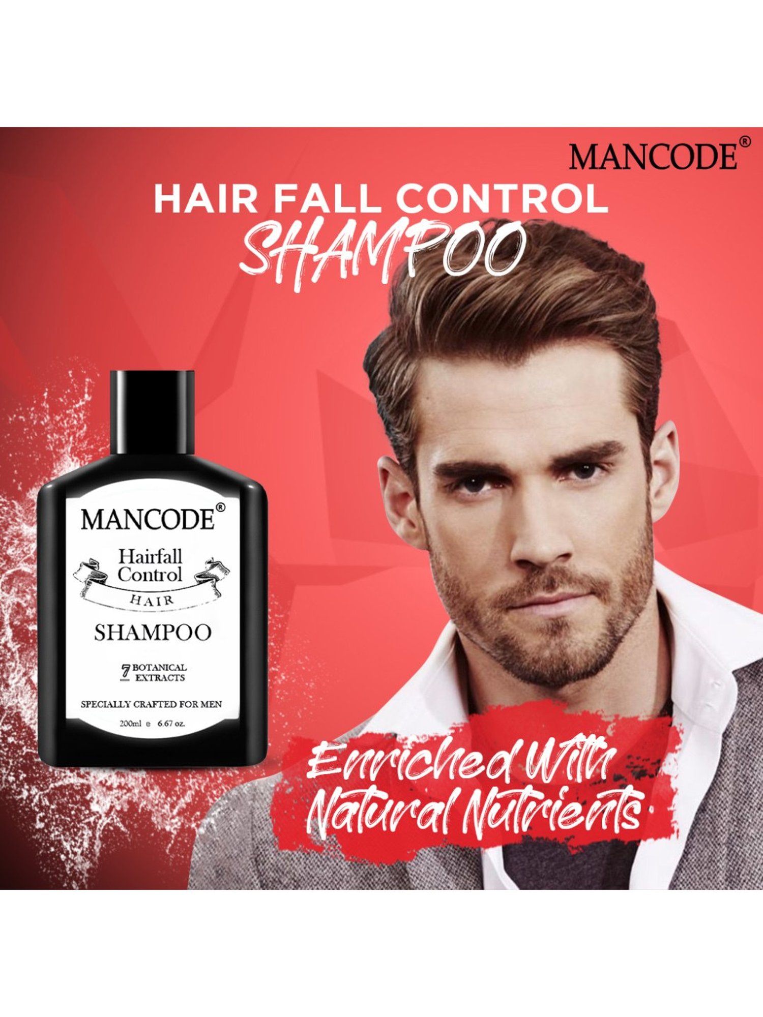 Mancode Hair Fall Control Shampoo for Men - 200 ml