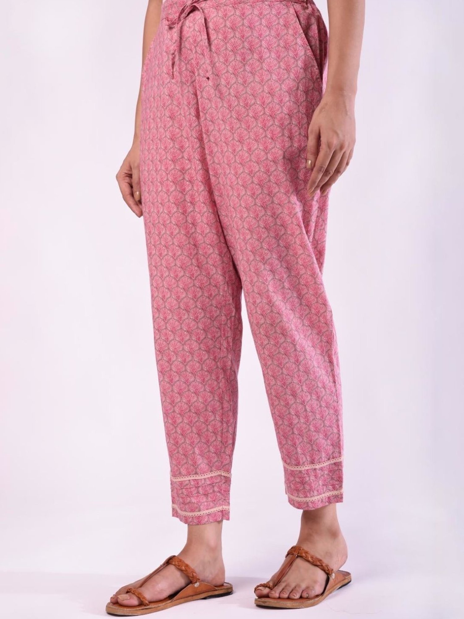 Prakriti Jaipur Pink Katha Poppy Pants