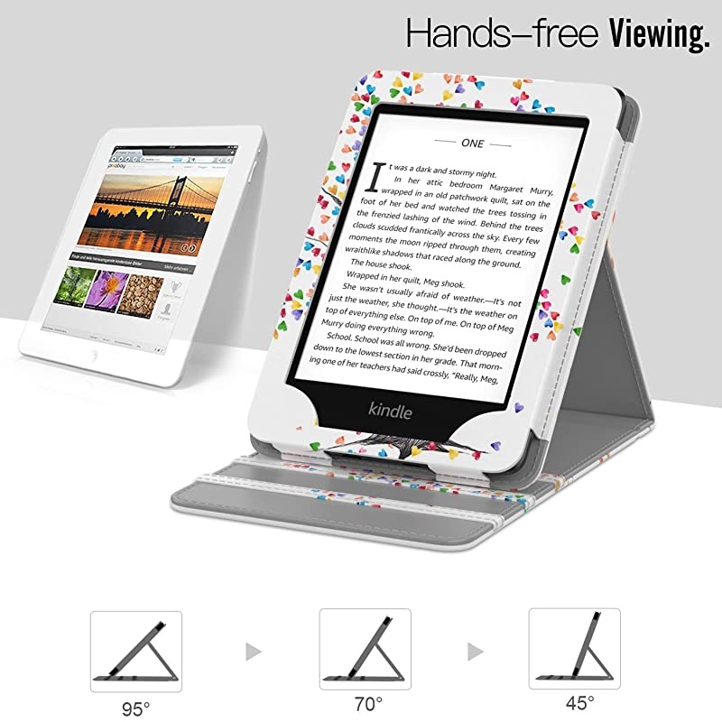 Case Fits Kindle Paperwhite (10th Generation, 2018 Releases), Premium Vertical Flip Cover with Auto Wake/Sleep Compatible for  Kindle Paperwhite 2018 E-Reader - Black