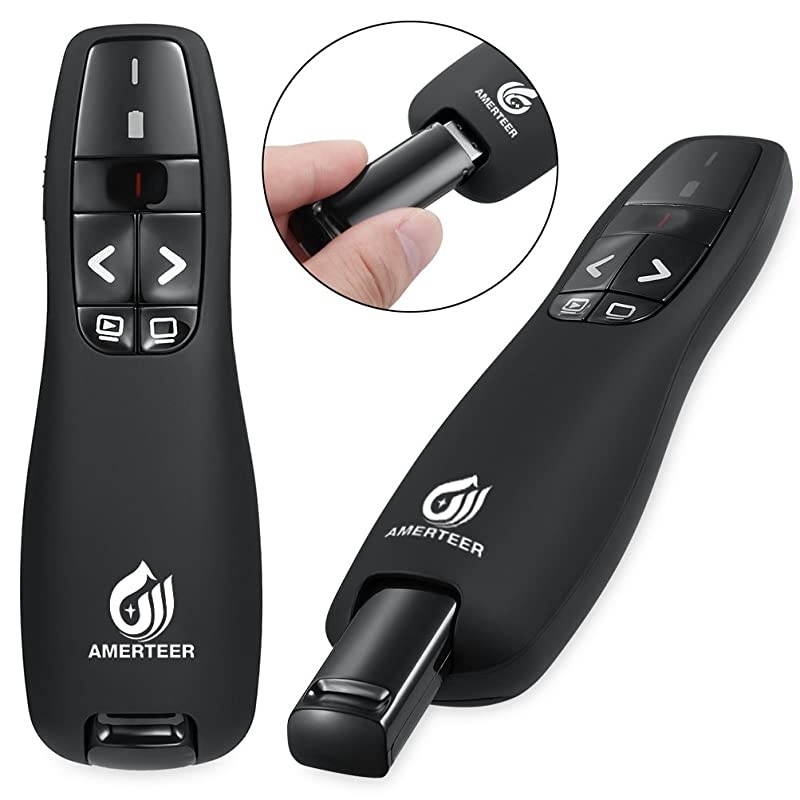 RF 24GHz Wireless USB PowerPoint PPT Presenter Presentation Remote Control Laser Pointer Clicker Flip Pen