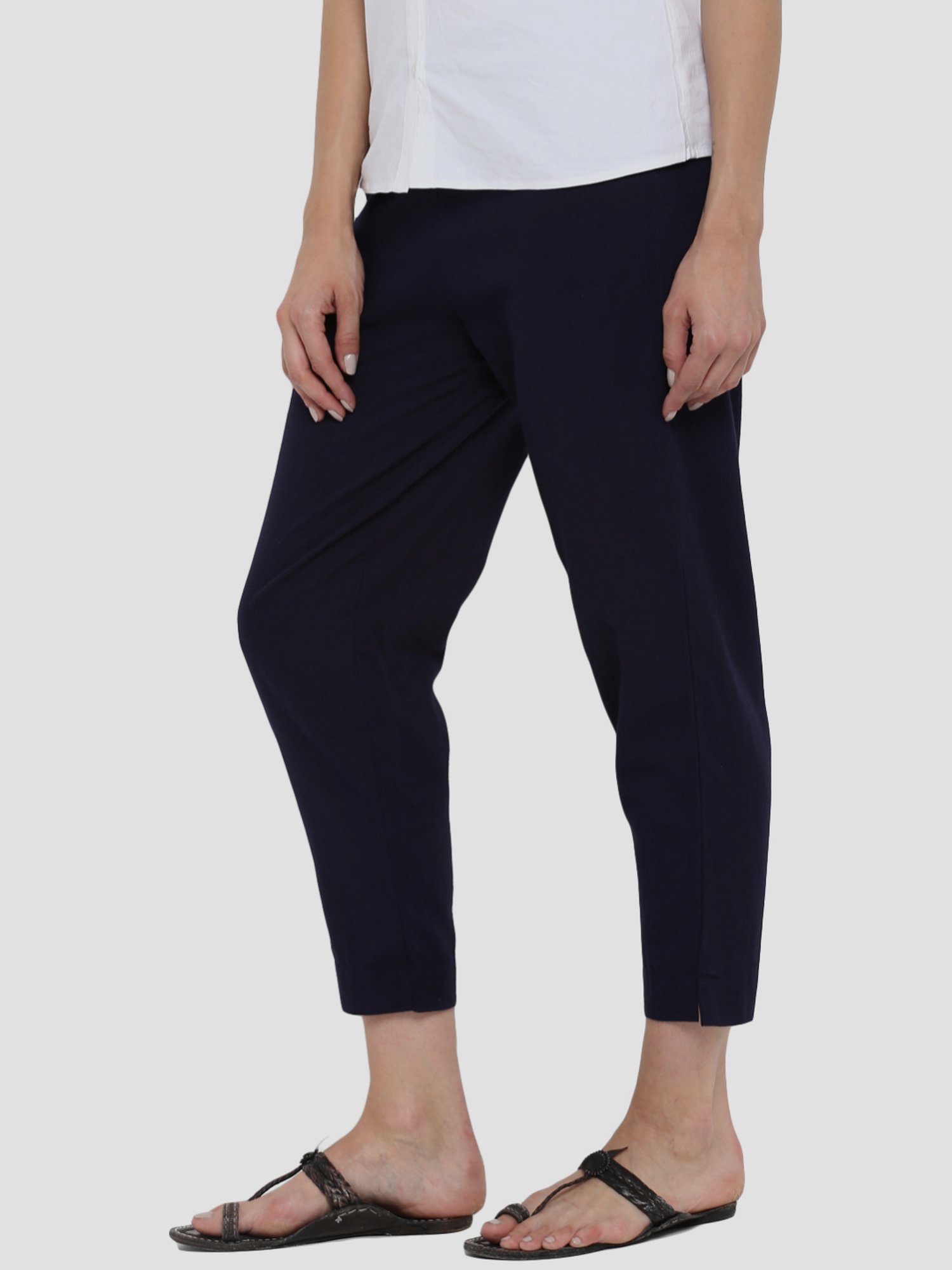 Sringam Navy Cotton Pants