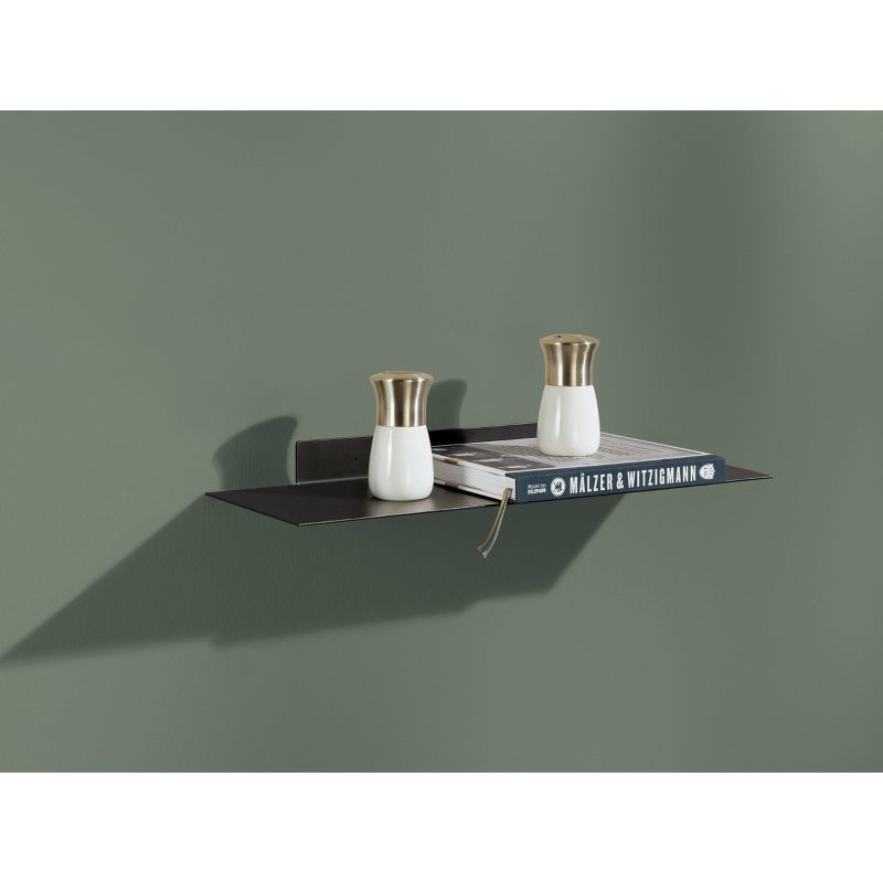 Dolle Katana Floating Metal Wall Shelf (24") - Black