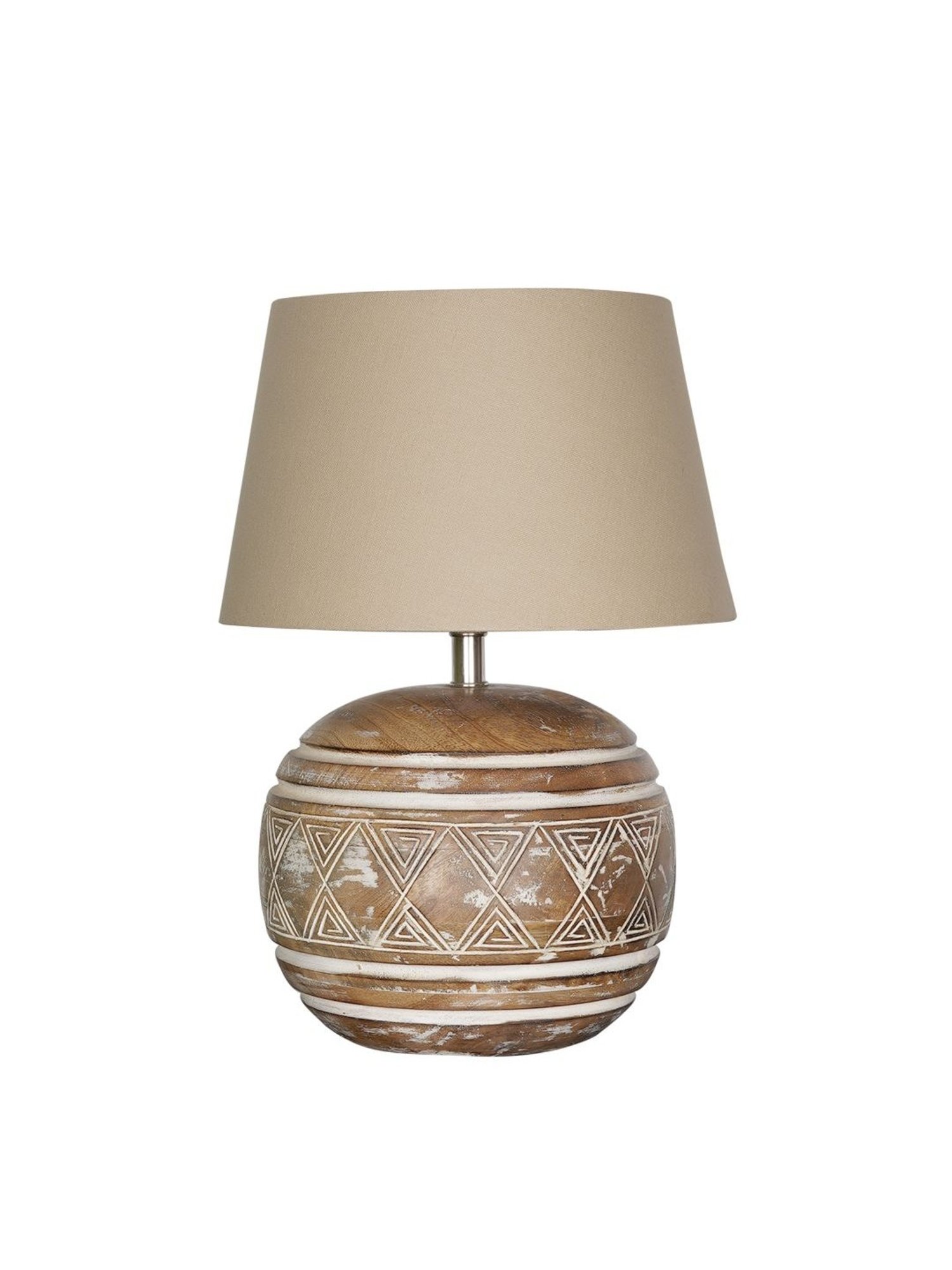 Kapoor Lamp Shades Distress White Wood Caelan Table Lamp