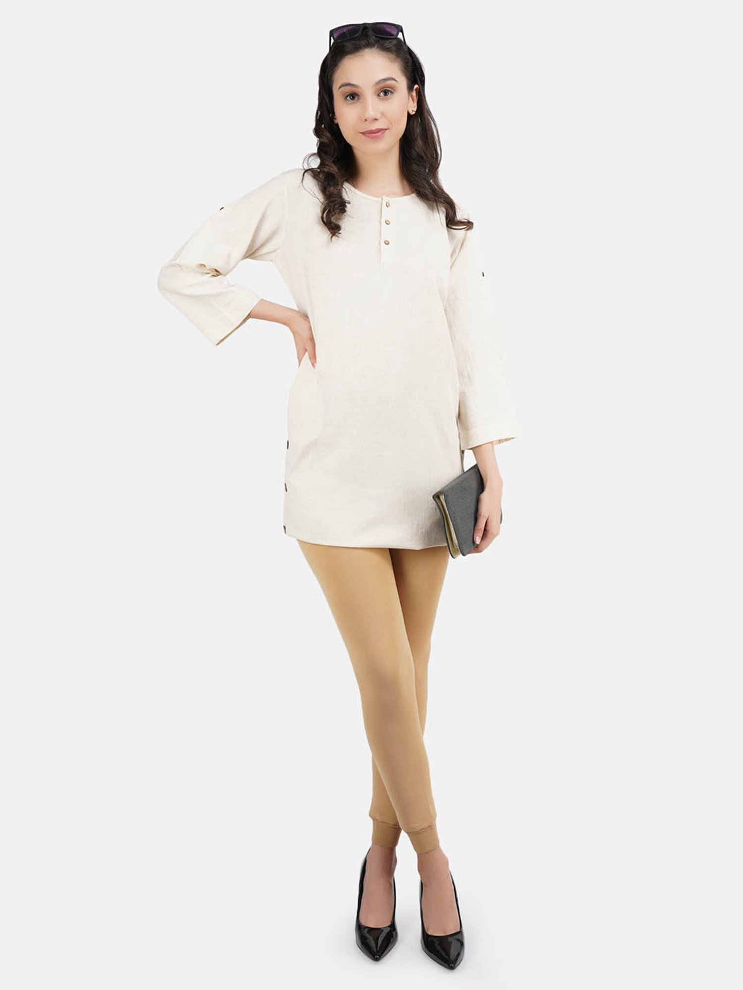 NEXT2SKIN Beige Regular Fit Leggings