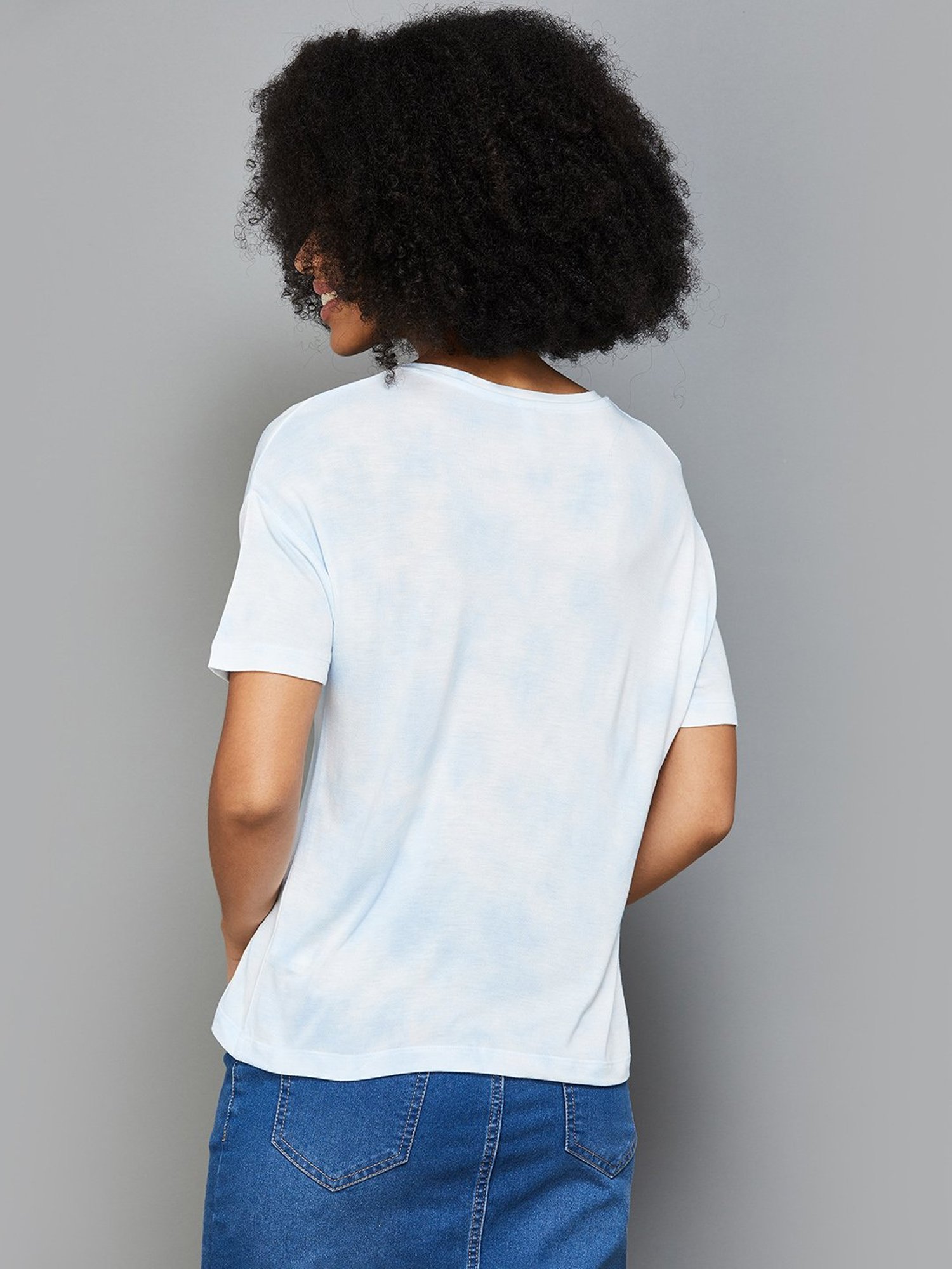 Fame Forever by Lifestyle Blue Graphic Print T-Shirt