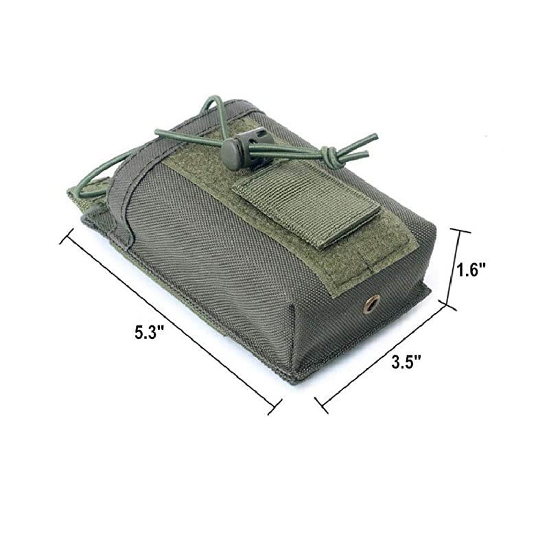 1000D Adjustable Molle Tactical Pouch Radio Holster Case Walkie Talkie Holder Duty Belt 53quotx 35quotx 16quot Amy Green