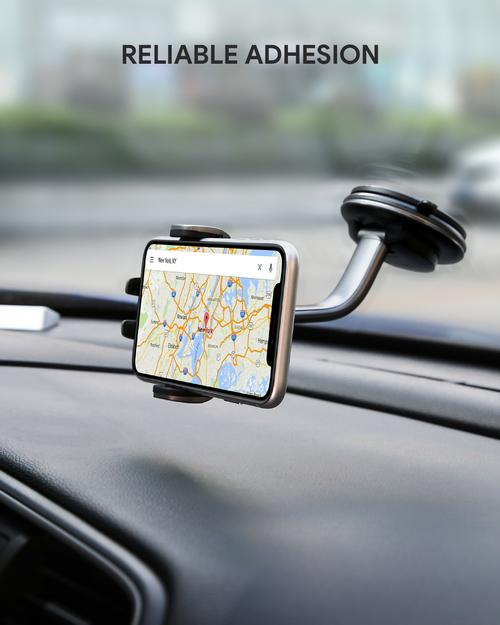 AUKEY HD-C50 Car Phone Mount, Air Vent Cell Phone Holder, Compatible with iPhone 11 Pro / XS Max, Google Pixel 3 XL, Samsung Galaxy S10+, and More-Gray