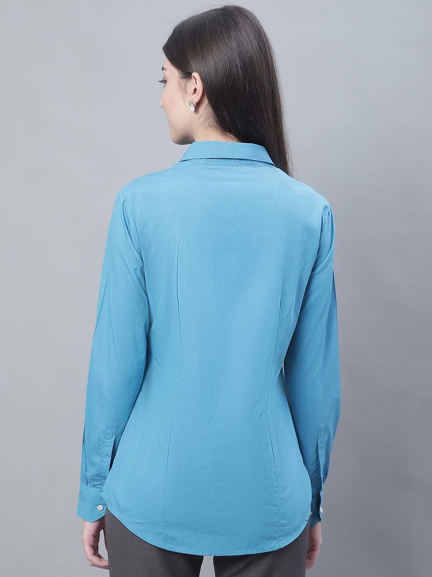 Crozo By Cantabil Dark Blue Formal Shirt