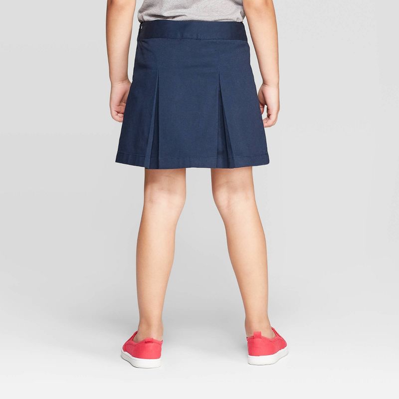 Toddler Girls' Uniform Pleated Skorts - Cat & Jack™ Navy 4T