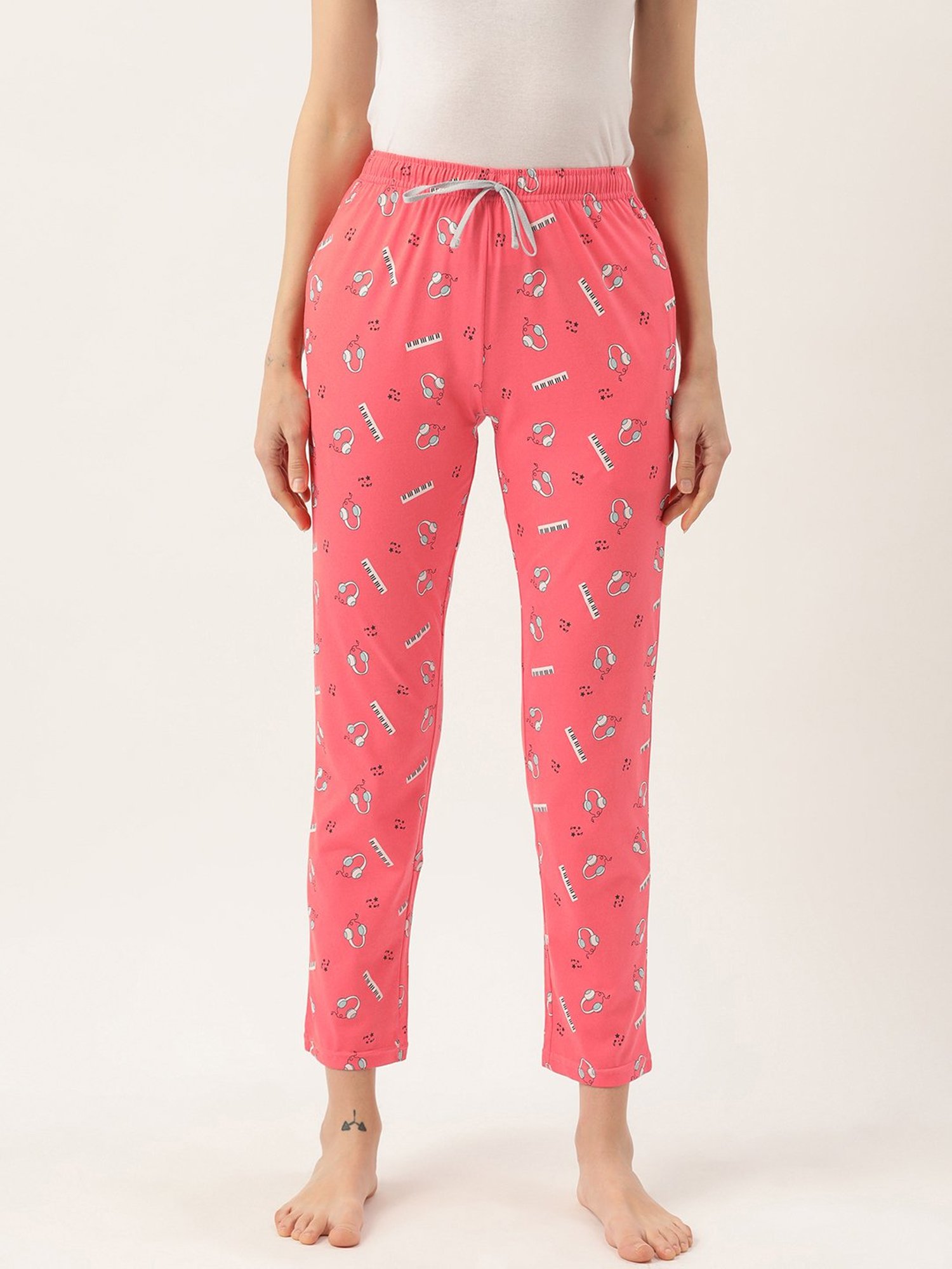 Leading Lady Coral Printed Lounge Pants