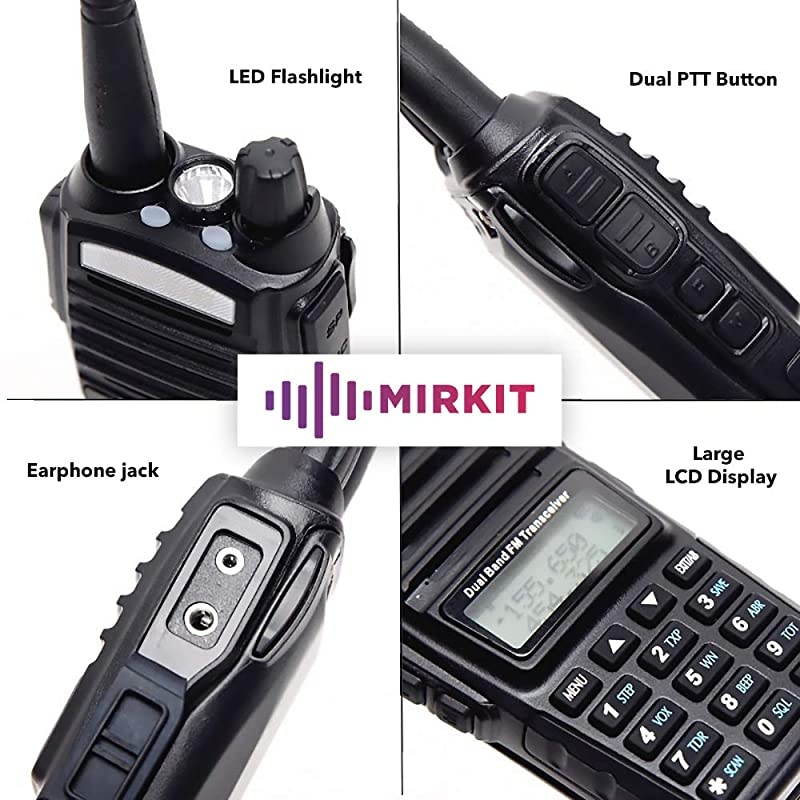 Pack 2Pc  Radio BAOFENG UV-82 Handheld MK5 8 Watt Max Power with Programming Cable