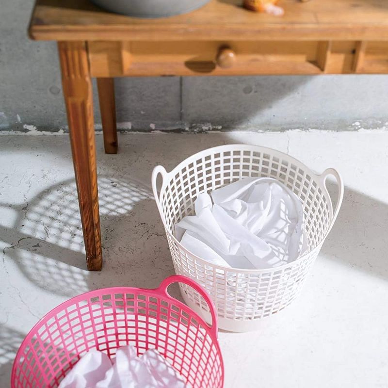 Household Essentials Rolling Laundry Hamper Storage Cart Natural/Light Ash