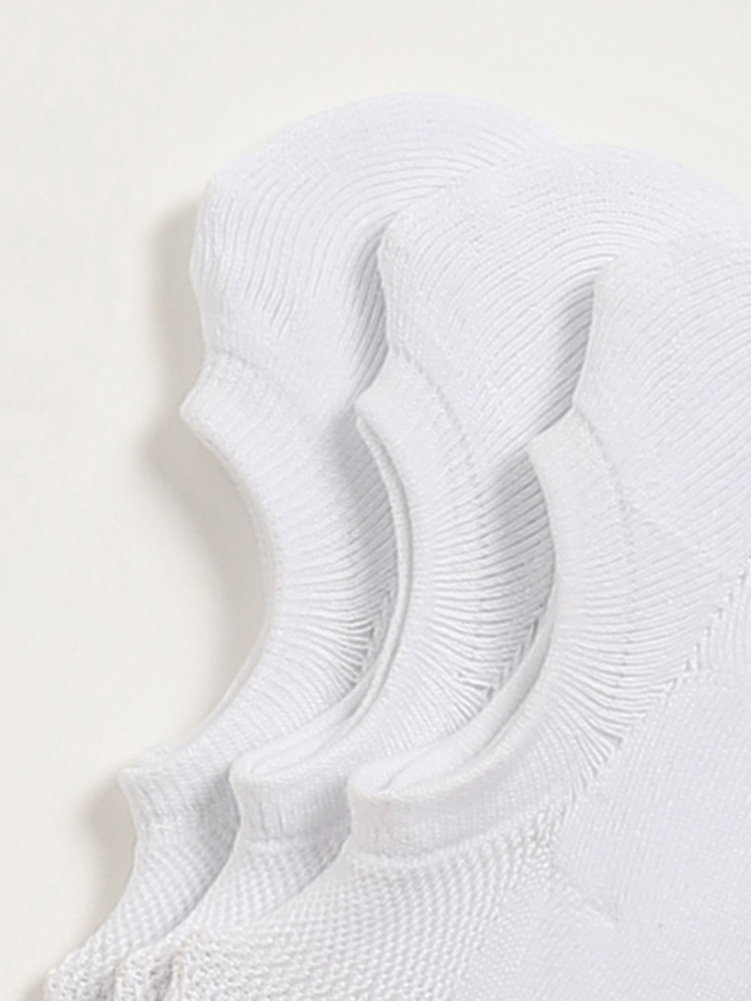 WES Lounge by Westside White No-Show Socks - Pack of 3