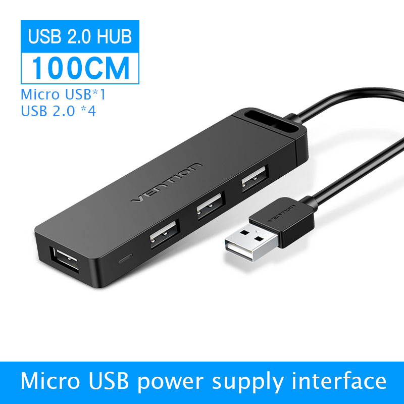 Yijianxi 4-Port USB 2.0 Ultra Slim Data Hub USB Flash Drives