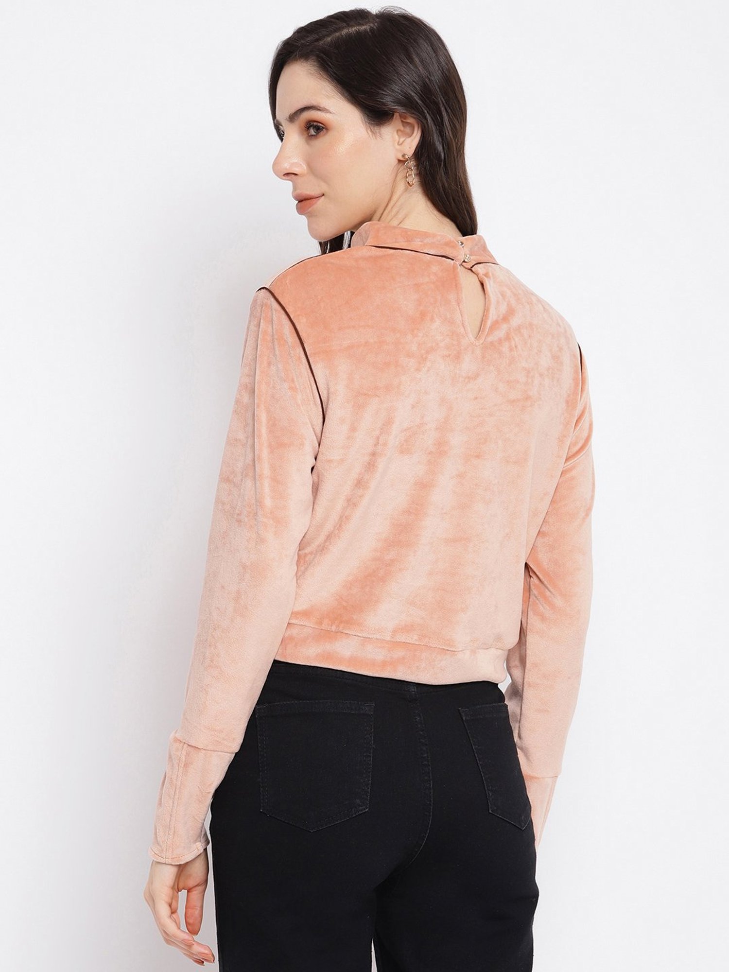 Latin Quarters Beige Full Sleeve Top