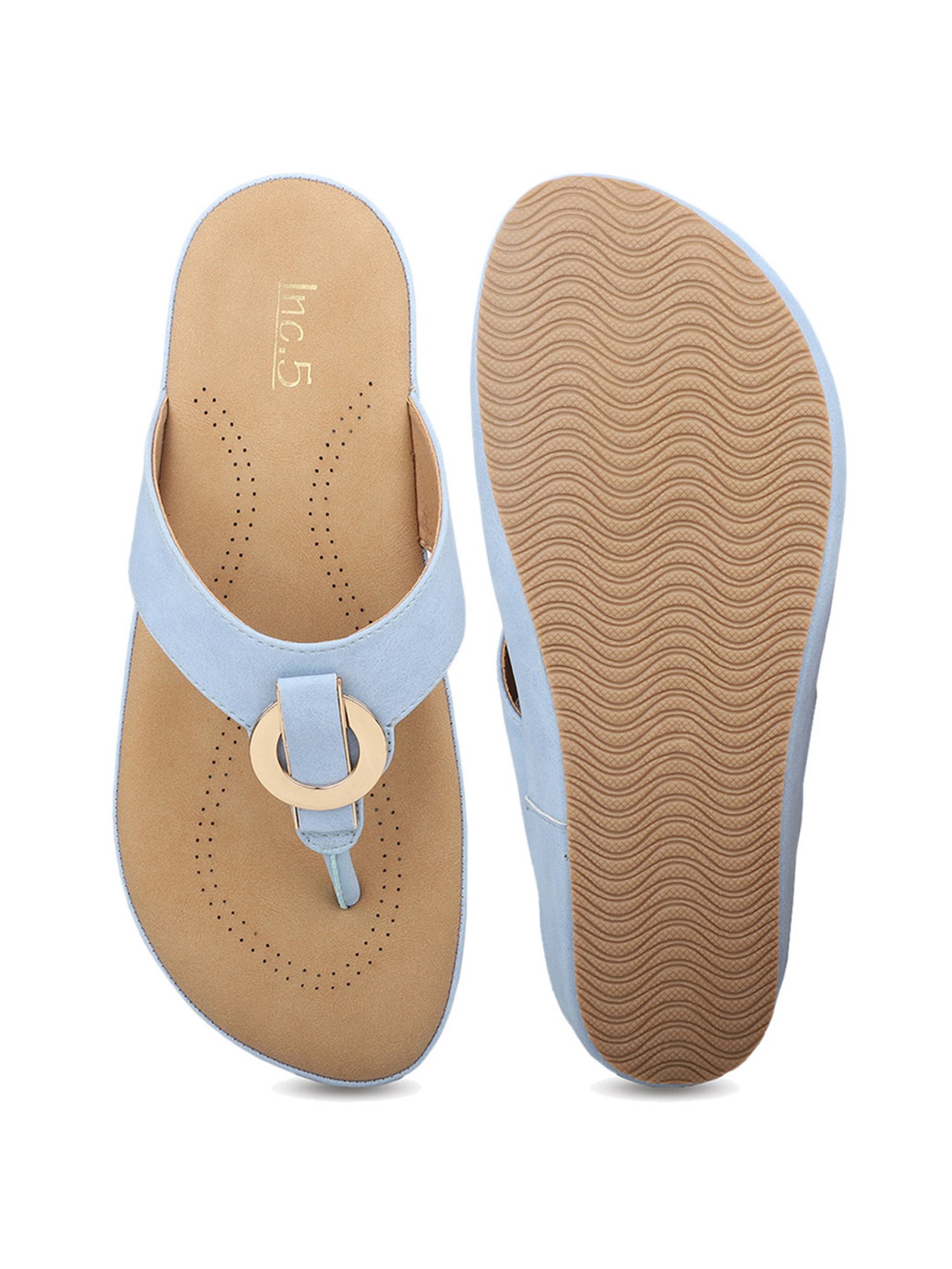 Inc.5 Women's Light Blue Thong Sandals