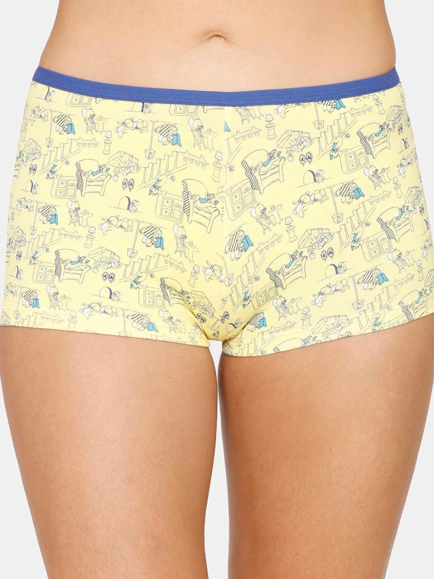 Lyra Assorted Color Cotton Printed Hipster Panties - Pack Of 4