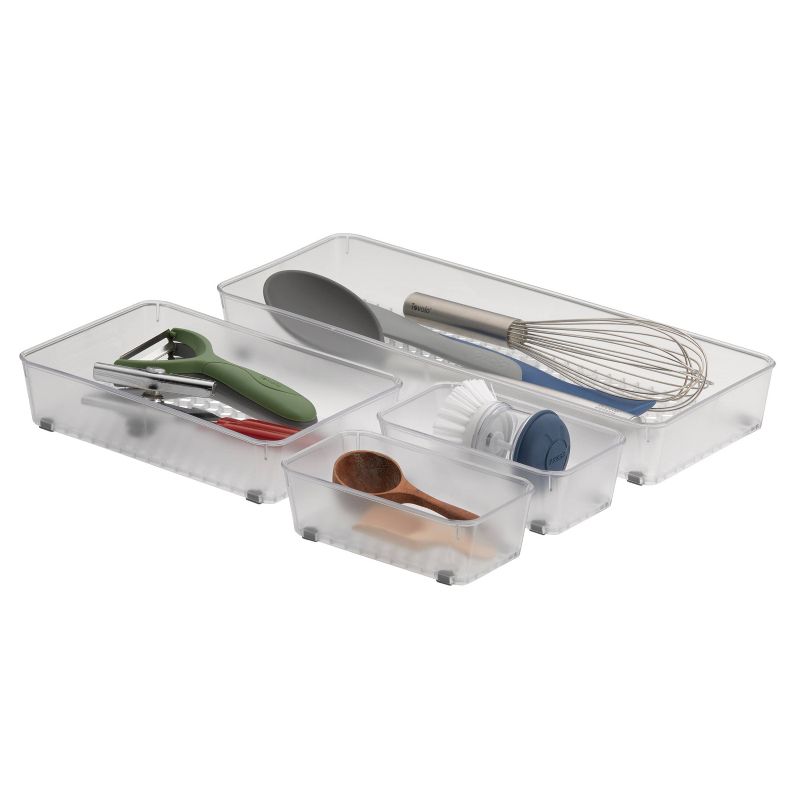 Set of 4 Hexa Drawer Organizer Clear - Spectrum Diversified