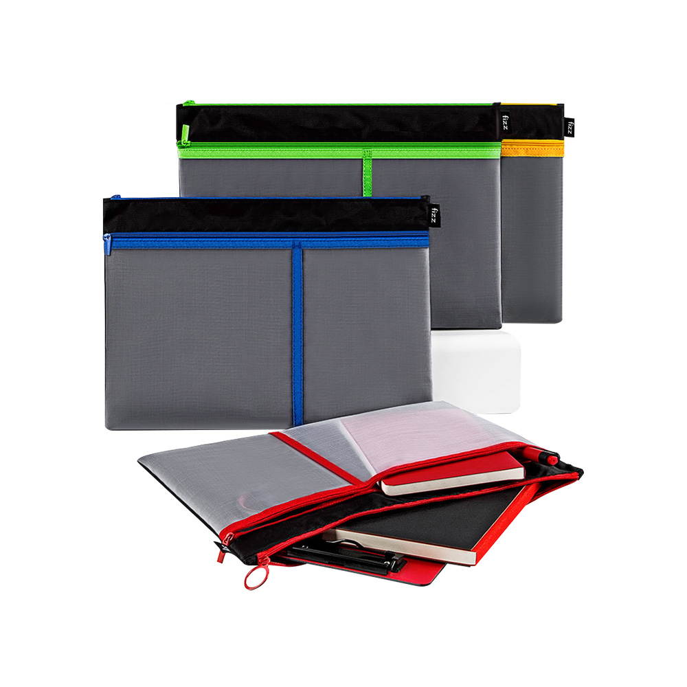 Fizz A4 Zippered Mesh Bag With Three Compartments And Visual Grid For Easy Cleaning Oxford Fabric Mesh Bag From XiaoMi YouPin