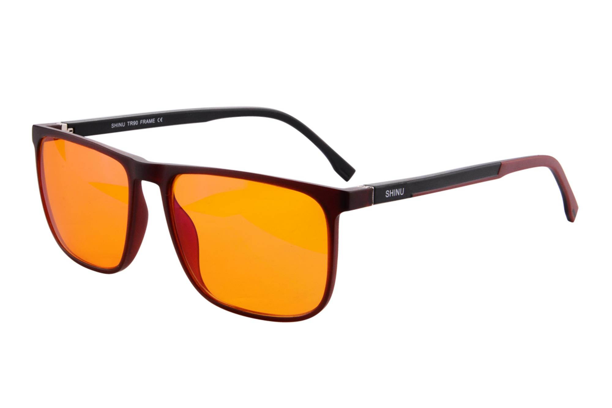 SHINU Monitor Users Anti Blue Light Computer Glasses Orange Lens and Driving Anti fatigue Computer Gaming glasses-SH078