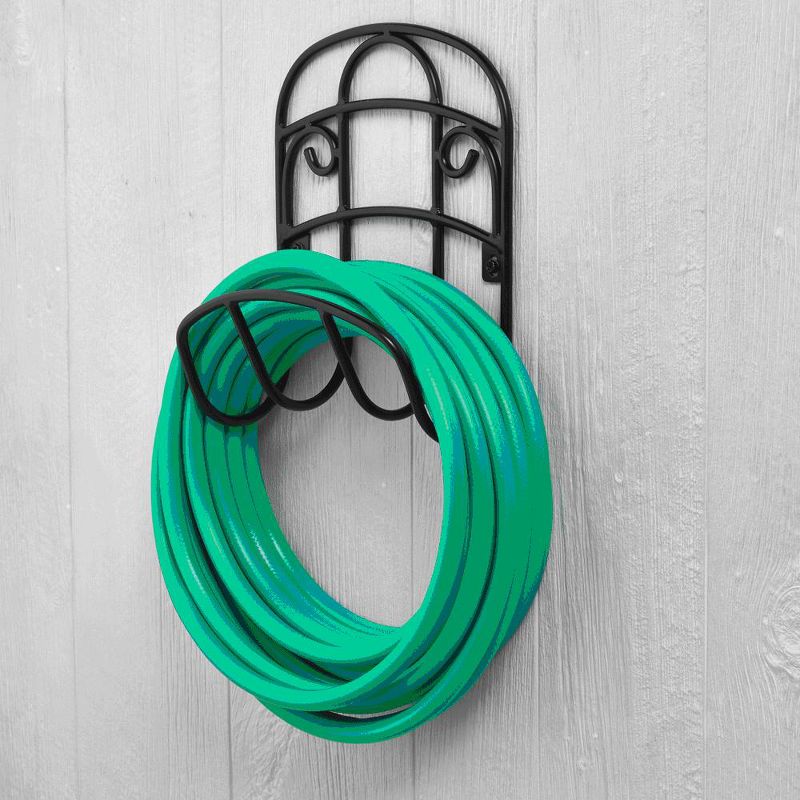 Liberty Garden 125 Foot LBG-231 Decorative Steel Hanging Hose Butler, Black