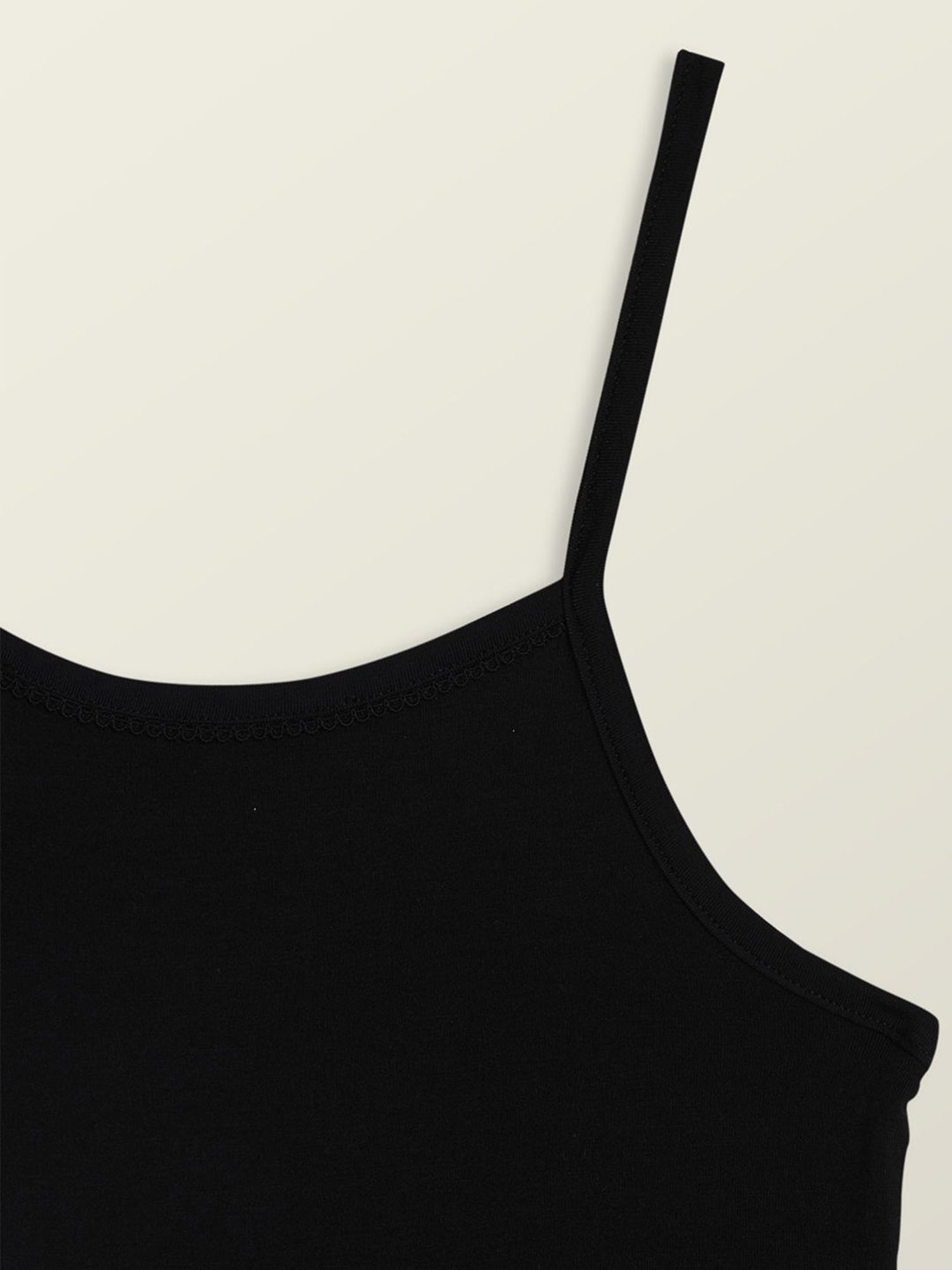 XY Life Kids Beige & Black Relaxed Fit Camisole (Pack of 2)