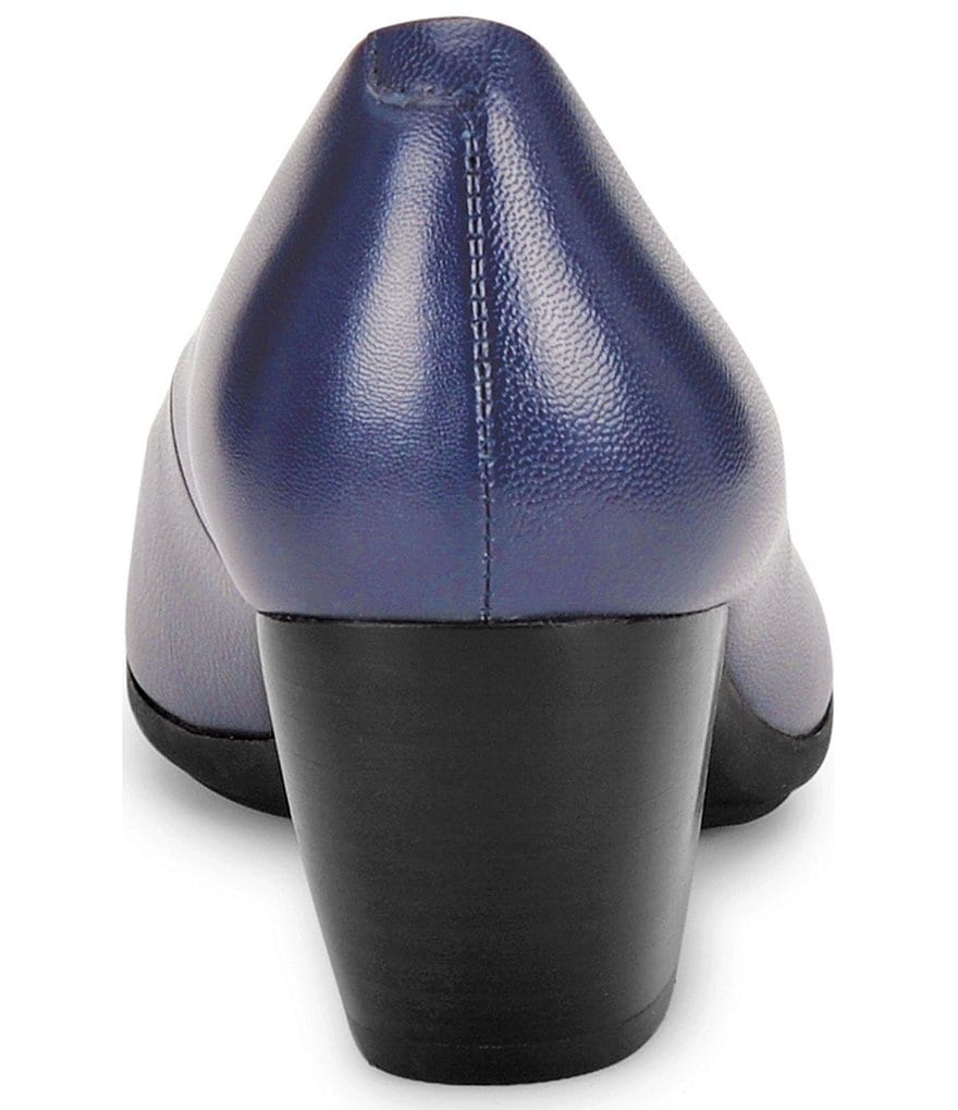 Comfortiva Amora Leather Block Heel Pumps