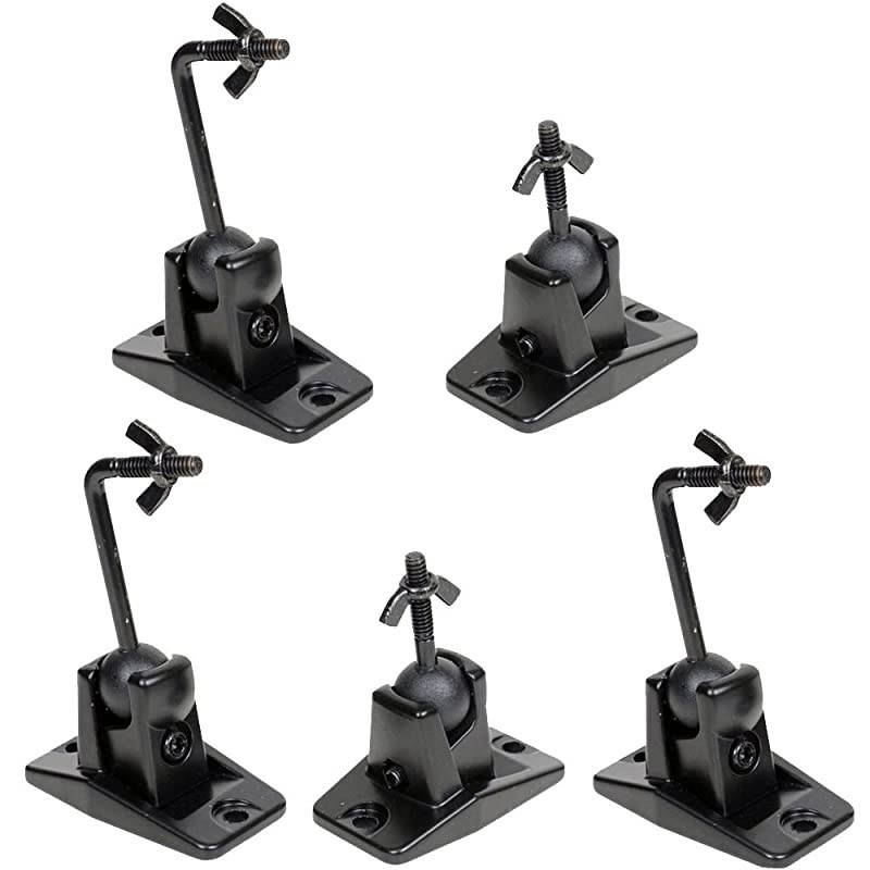 5 Black Universal Satellite and Audio Speaker Mount Bracket for Wall or Ceiling MS40B5 WM6