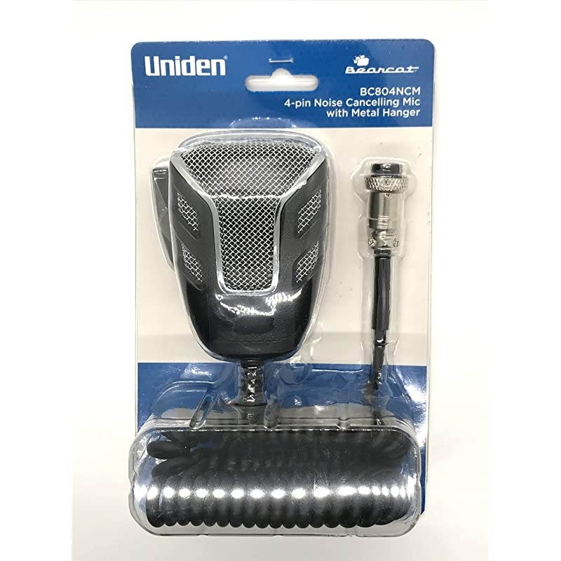 BC804NCM 4Pin NoiseCanceling Microphone Replacement for CB Radios with Metal Hanger Compatible with All Models PC88 Series