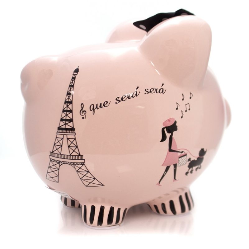 Bank 7.75" Miss Madeleine Piggy Bank Paris Poodle  -  Decorative Banks