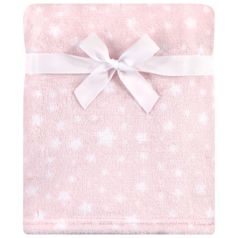 Hudson Baby Infant Girl Plush Blanket with Security Blanket, Star Girl, One Size
