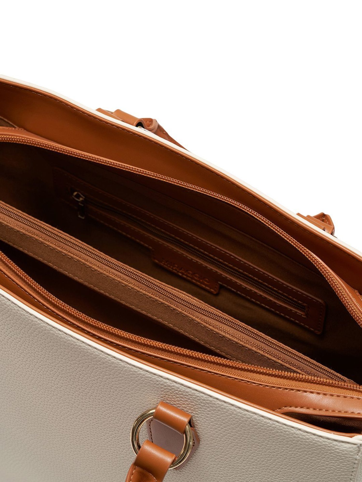 Miraggio Melissa Ivory Large Textured Satchel Handbag