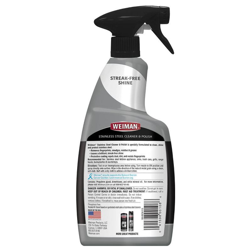 Weiman Stainless Steel Cleaner and Polish Trigger - 22 fl oz