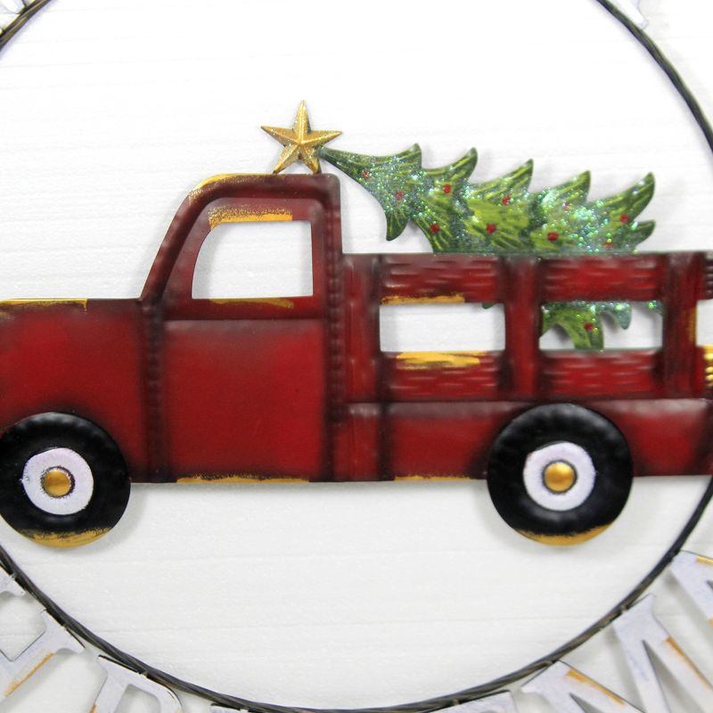 26.4" x 11.6" Rustic Wooden Collage Photo Frame with Clips Worn White/Brown - Stonebriar Collection