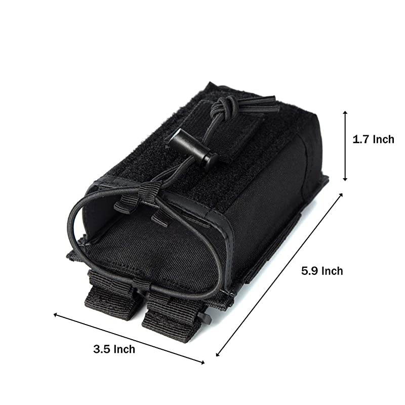 Radio Case/Radio Holder Molle Tactical Radio Holster Military Heavy Duty Radios Pouch Bag for Two Ways Walkie Talkies Compatible with Bags/Packs/Duffels by